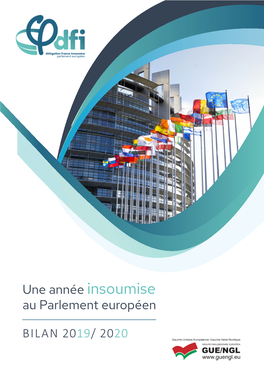 Une Année Insoumise Au Parlement Européen BILAN 2019/ 2020