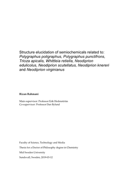 Structure Elucidation of Semiochemicals