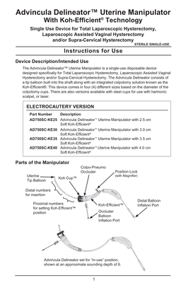 Advincula Delineator™ Uterine Manipulator