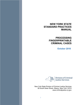 New York State Standard Practices Manual Processing Fingerprintable