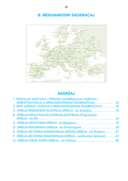 B. Međunarodni Saobraćaj Sadržaj