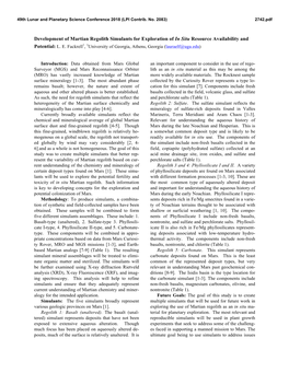 Development of Martian Regolith Simulants for Exploration of in Situ Resource Availability and Potential: L