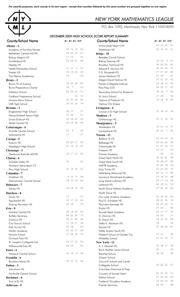 County/School Name County/School Name