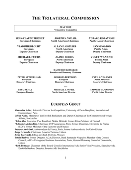 European Membership List