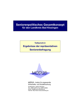 Seniorenpolitisches Gesamtkonzept Für Den Landkreis Bad Kissingen