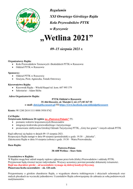 „Wetlina 2021”