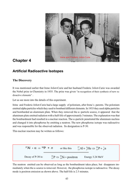 Chapter 4 Artificial Radioactive Isotopes