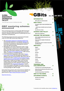 GBIF Newsletter (Jul. 2013)
