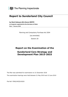 Report to Sunderland City Council