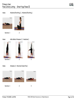 Primary User Pose Library Listing - Great Yoga Poses II