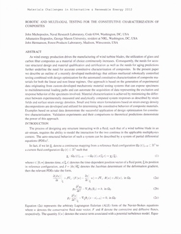 Robotic and Multiaxial Testing for the Constitutive Characterization of Composites