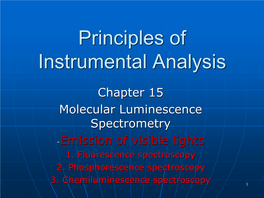 Principles of Instrumental Analysis