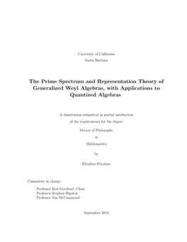 The Prime Spectrum and Representation Theory of Generalized Weyl Algebras, with Applications to Quantized Algebras