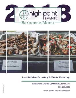 Barbecue Menu