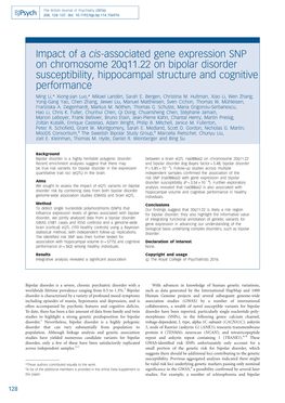 Impact of a Cis-Associated Gene Expression SNP on Chromosome