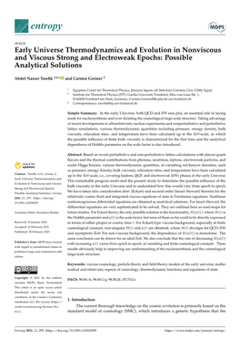 Early Universe Thermodynamics and Evolution in Nonviscous and Viscous Strong and Electroweak Epochs: Possible Analytical Solutions