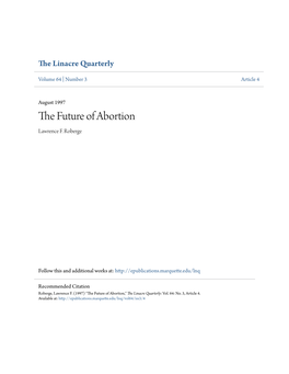 The Future of Abortion by Lawrence F