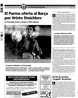 ' El Parma Ofelia Al Barça Por Hristo Stoichkov