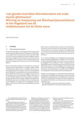 Winning En Toepassing Van Diestiaanijzerzandsteen in Het Hageland Van De Middeleeuwen Tot De 20Ste Eeuw