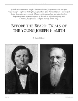 Before the Beard: Trials of the Young Joseph F. Smith