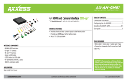 Ax-Am-Gm91 Installation Instructions