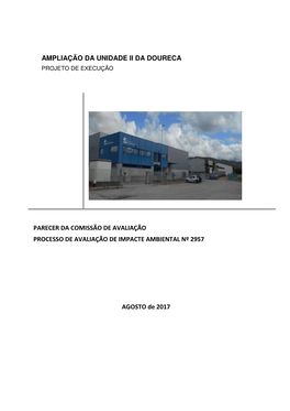 Ampliação Da Unidade Ii Da Doureca Parecer Da Comissão De Avaliação Processo De Avaliação De Impacte Ambiental Nº 2957 A