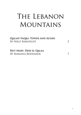 The Lebanon Mountains