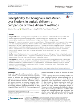 Susceptibility to Ebbinghaus and Müller-Lyer