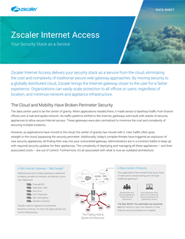 Security As a Service — Zscaler Internet Access