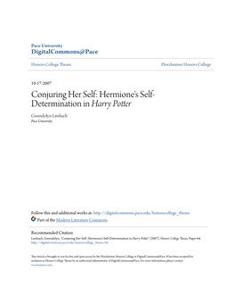 Hermione's Self-Determination in Harry Potter