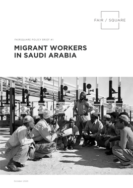 Migrant Workers in Saudi Arabia
