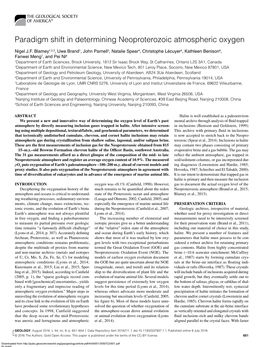 Paradigm Shift in Determining Neoproterozoic Atmospheric Oxygen