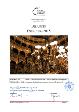 Bilancio Consuntivo 2015