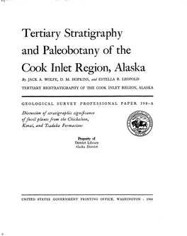 Tertiary Stratigraphy and Paleobotany of the Cook Inlet Region, Alaska