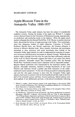 Apple Blossom Time in the Annapolis Valley 1880-1957