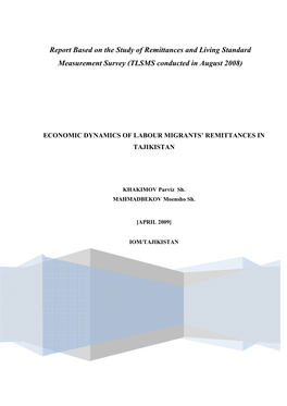 Report Based on the Study of Remittances and Living Standard