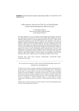 A Multimodal Analysis of the Tale of Peter Rabbit Within the Interpersonal Metafunction