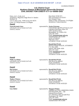 CIVIL DOCKET for CASE #: 4:71−Cv−00006−DAS