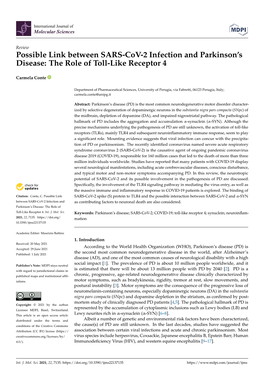 Possible Link Between SARS-Cov-2 Infection and Parkinson's Disease