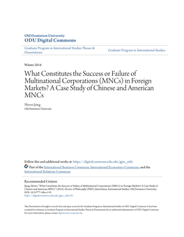 What Constitutes the Success Or Failure Of