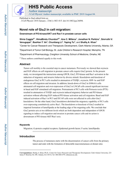 Novel Role of Giα2 in Cell Migration: Downstream of PI3-Kinase/AKT and Rac1 in Prostate Cancer Cells