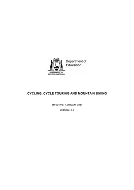 Cycling, Cycle Touring and Mountain Biking V2.0