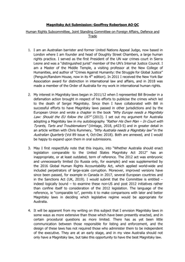 Why Australia Needs a Magnitsky Law” in the Australian Quarterly (Vol 89 Issue 4, Oct-Dec 2018)