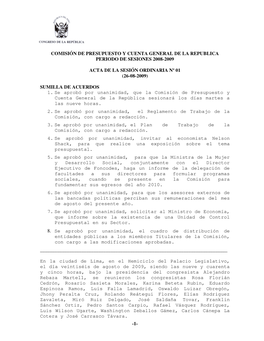 1- Comisión De Presupuesto Y Cuenta General De