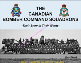 THE CANADIAN BOMBER COMMAND SQUADRONS -Their Story in Their Words