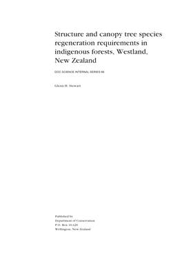 Structure and Canopy Tree Species Regeneration Requirements in Indigenous Forests, Westland, New Zealand