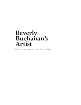 Beverly Buchanan's Artist
