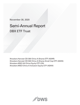 Semi-Annual Report DBX ETF Trust