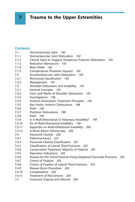 Trauma to the Upper Extremities