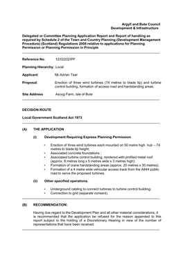 Argyll and Bute Council Development & Infrastructure